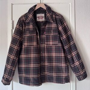 Levi's Dark Plaid Quilted Shacket
